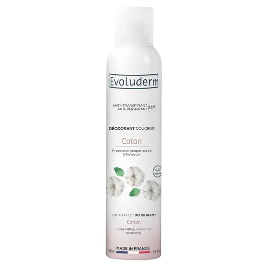 Evoluderm Dezodorant s bavlnou 24H, 200 ml