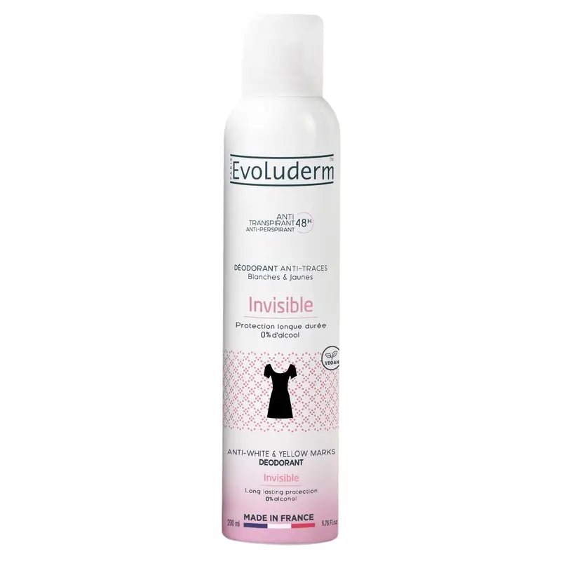 Evoluderm Dezodorant proti bielym a žltým škvrnám 48H, 200 ml