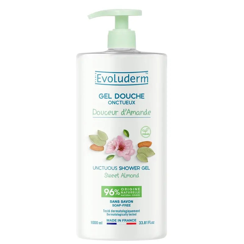 Evoluderm Sprchový gél so sladkými mandľami, 1000 ml