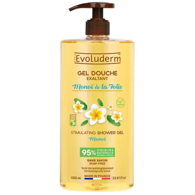 Evoluderm Sprchový gél Monoi A La Folie, 1000 ml