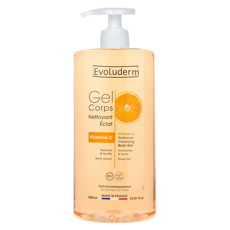 Evoluderm Čistiaci gél s vitamínom C na telo, 1000 ml