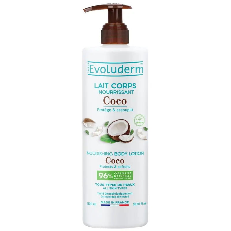 Evoluderm Telové mlieko s vôňou kokosu, 500 ml