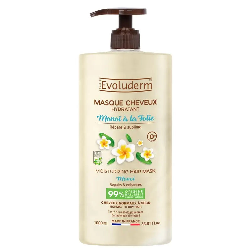 Evoluderm Vlasová maska Monoi, 1000 ml