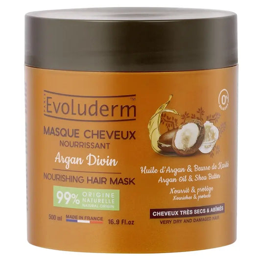 Evoluderm Vlasová maska Argan Divin, 500 ml