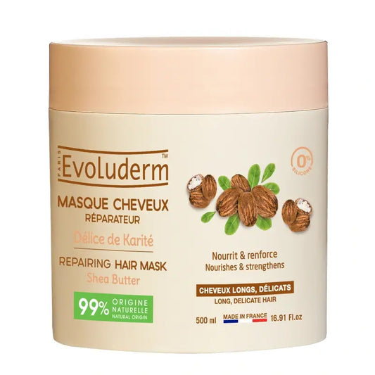 Evoluderm Maska na vlasy s bambuckým maslom, 500 ml