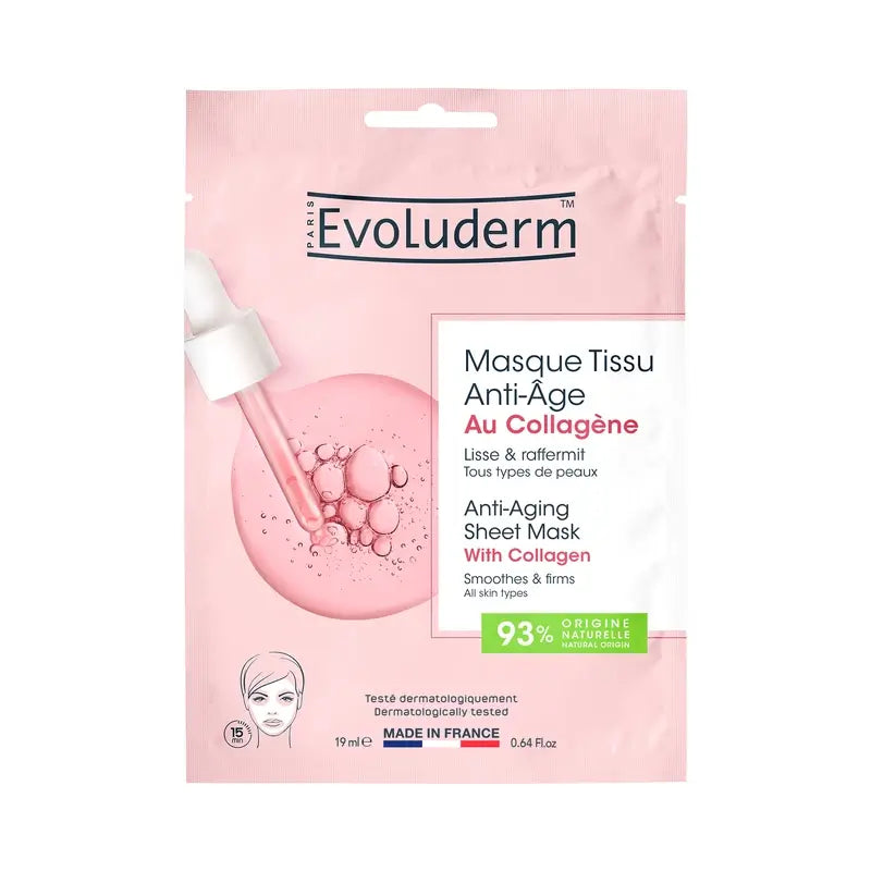 Evoluderm pleťová maska s kolagénom proti starnutiu, 1 ks / 19 