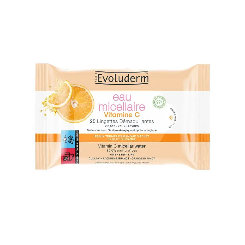 Evoluderm Odličovacie utierky s vitamínom C, 25 ks