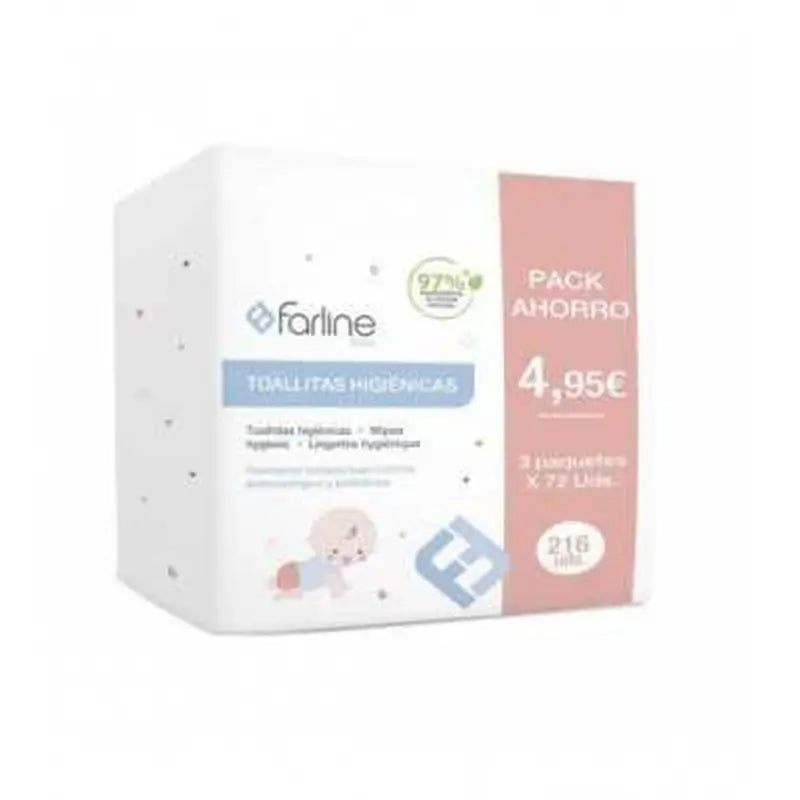 Farline Baby Hygiene Pads, pack of 3 x 72 pcs.