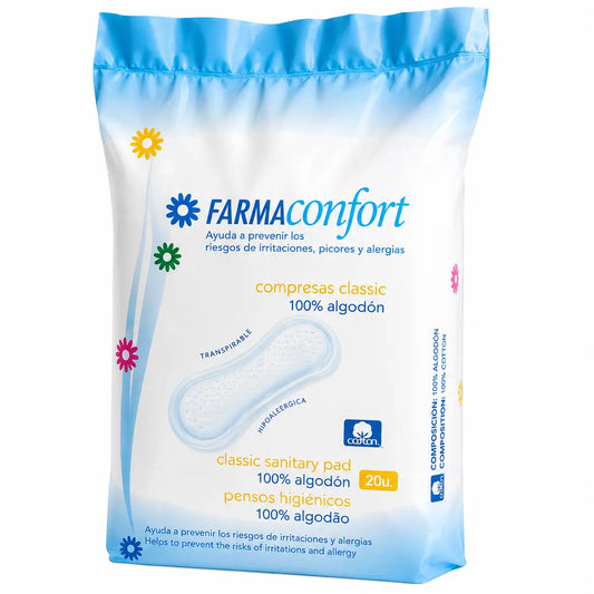 Farmaconfort Dámske hygienické vložky Classic, anatomické, 20 kusov