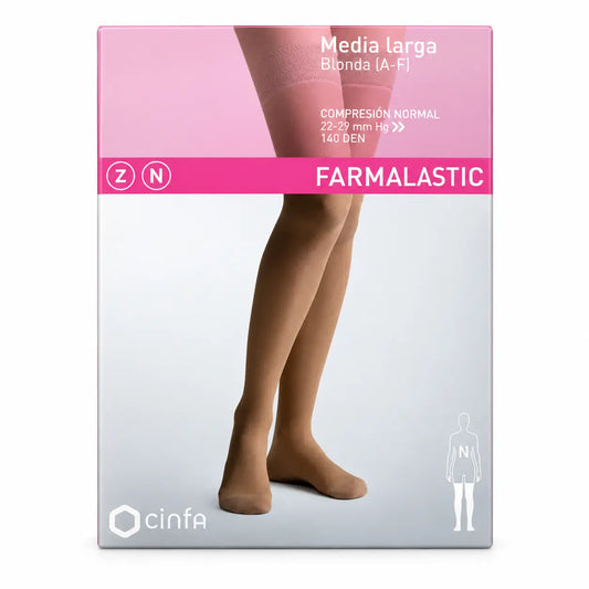 Farmalastic, dlhé nohavice, čierne, s normálnou kompresiou, veľkosť M