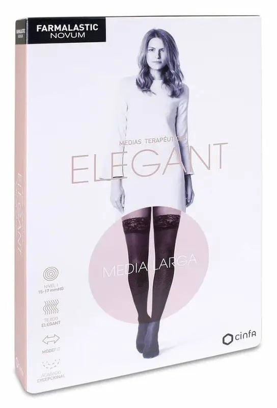 Farmalastic Novum Elegant Long Size Lightweight Compression Anthracite, Size 2