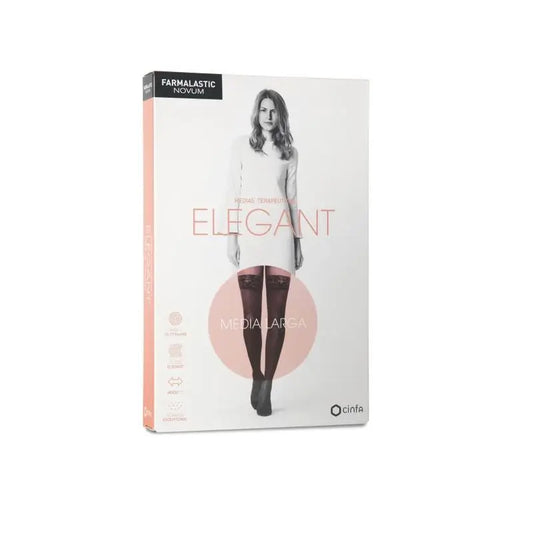 Farmalastic Novum Elegant Long Size Lightweight Compression Anthracite, Size 4