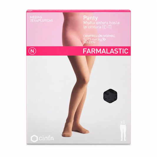 Farmalastic Celoplošné kompresné pančucháče, normálna kompresia, farba Camel, veľkosť M