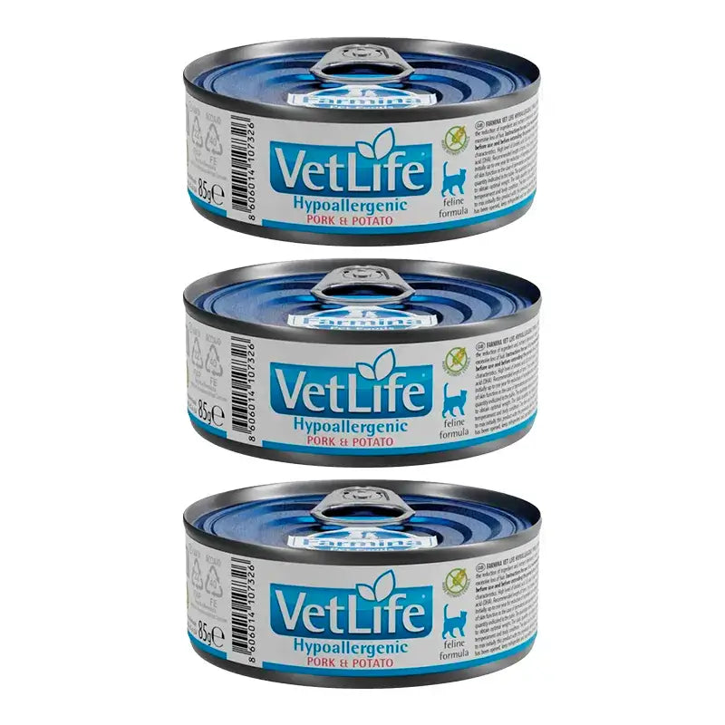 Farmina Vet Life Cat Hypoallergenic Pig, Pack 3 x Box 12X85Gr