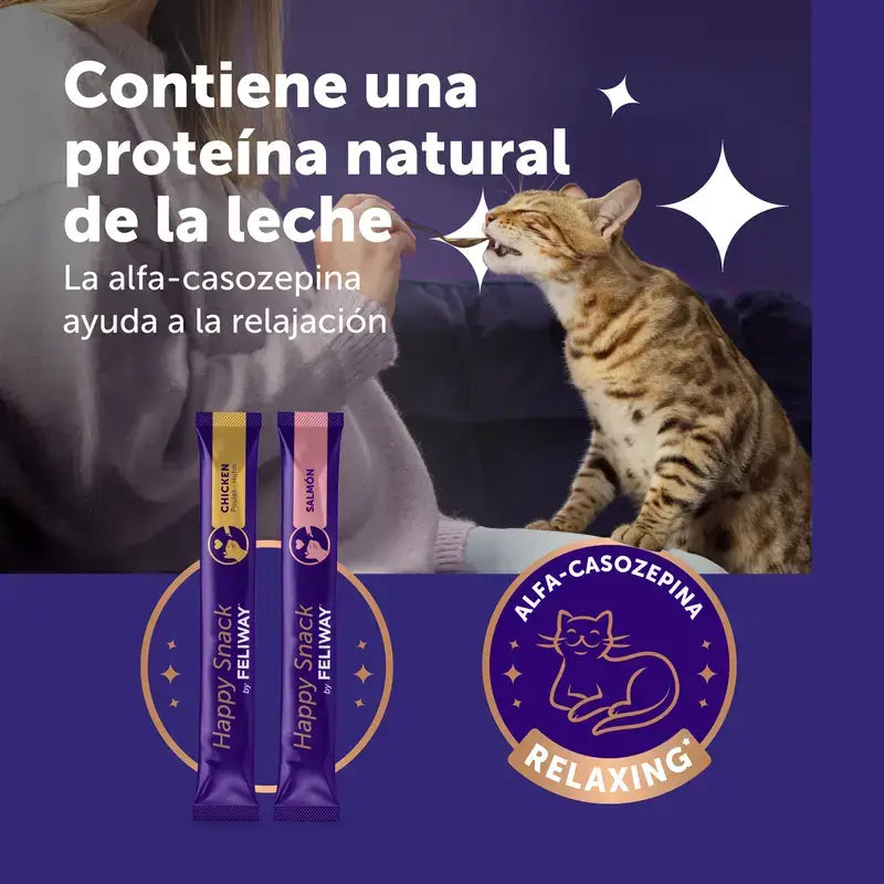 Feliway Happy Snack – kuracie mäso a losos, 48 vrecúšok