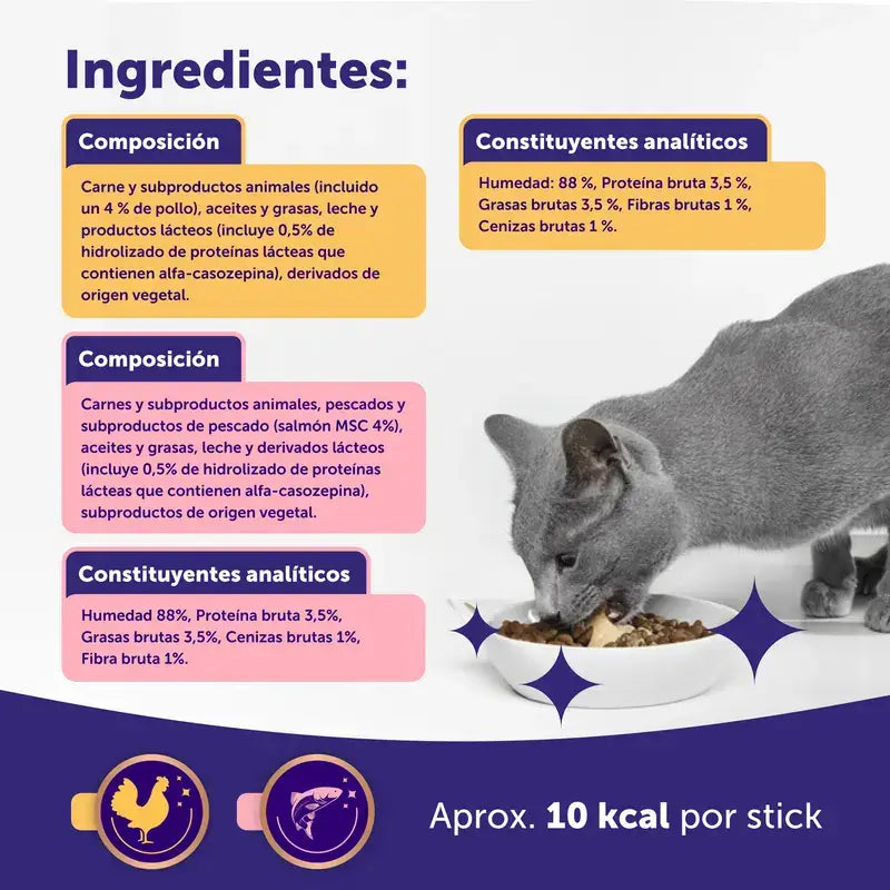 Feliway Happy Snack – kuracie mäso a losos, 48 vrecúšok