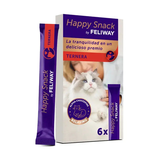 Feliway Happy Snack – teľacie mäso, 6 vrecúšok
