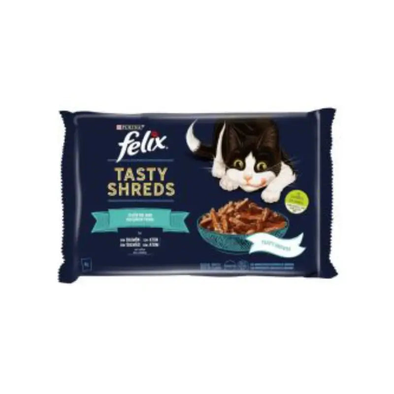 Felix Tasty Shreds – losos s omáčkou, 12 x 4 x 80 gramov