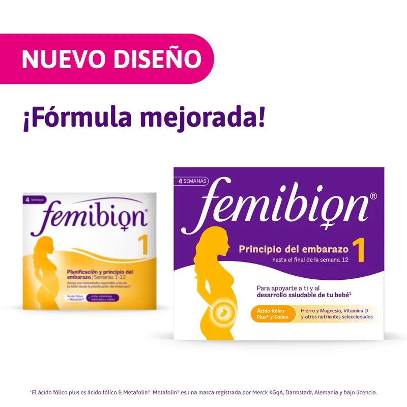 Femibion 1 – 1. trimester tehotenstva, 1.–12. týždeň, kyselina listová plus, 3×28 tabliet