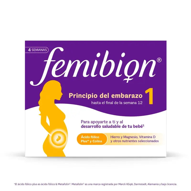 Femibion 1 – 1. trimester tehotenstva, 1.–12. týždeň, kyselina listová plus, 3×28 tabliet