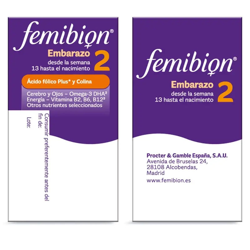 Femibion 2 pre tehotné s kyselinou listovou a vitamínmi, 2 x 28 tabliet