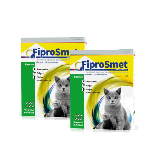 Fiprosmet pre mačky a fretky – balenie 2 x 6 pipiet po 0,5 ml