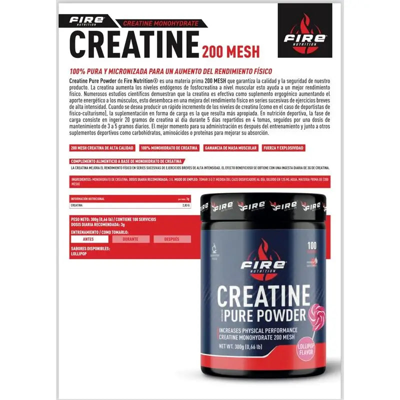 Fire Nutrition Pure Creatine 300 g 