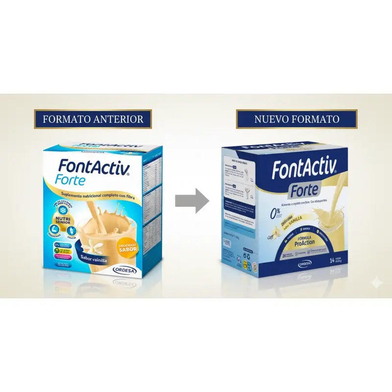 FontActiv Forte Vanilka, 14 × 30 g