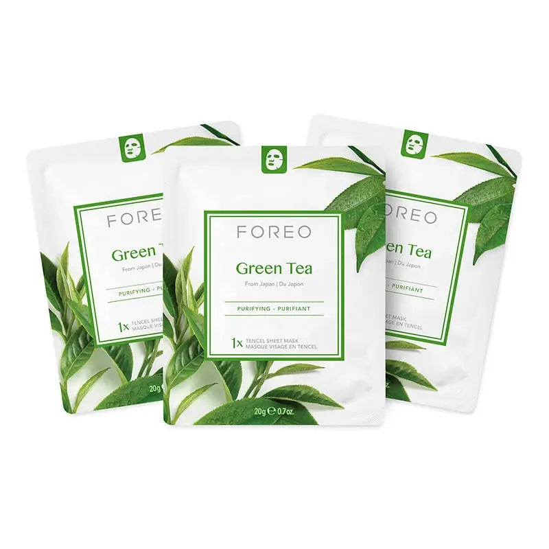Foreo Farm To Face Sheet Mask – Zelený čaj, 3 ks 