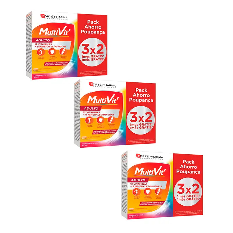 Forté Pharma Triplo Energy Multivit Adult, 3 x 84 tablets