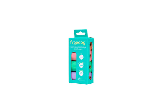 Freedog Eco – náhradné vrecká, 15 vreciek/kotúč, pastelové farby