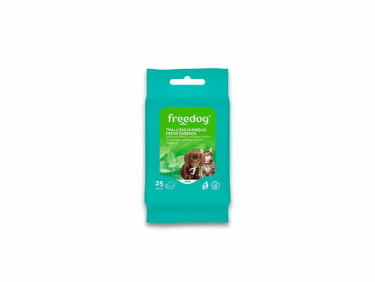 Freedog vlhčené utierky Fresh (Aloe) v balení Pocket, 25 ks, 18 × 20 cm