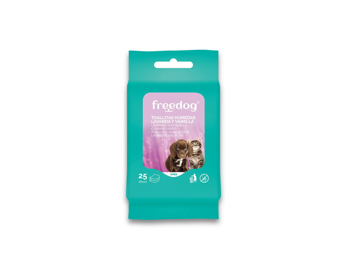 Freedog vlhčené utierky na umývanie/Vain Pocket, 25 ks, 18 × 20 cm