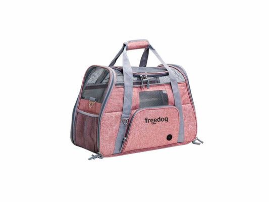 Prepravka Freedog Crossworld v ružovo-hnedej farbe, 51 x 23 x 35 cm