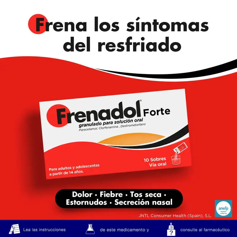 FRENADOL® Forte proti chrípke, na perorálne použitie, 10 vrecúšok