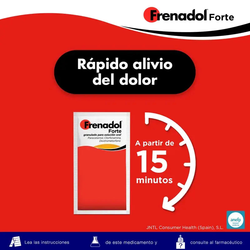 FRENADOL® Forte proti chrípke, na perorálne použitie, 10 vrecúšok