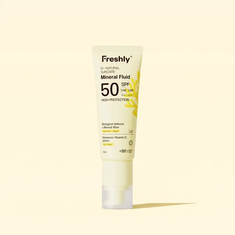 Freshly D+ Natural Suncare Mineral Fluid SPF 50, 50 ml