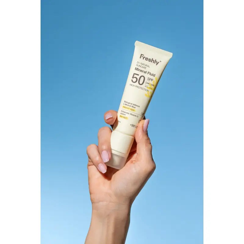Freshly D+ Natural Suncare Mineral Fluid SPF 50, 50 ml
