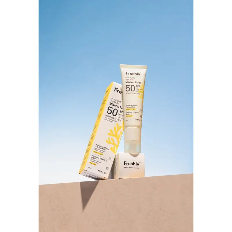 Freshly D+ Natural Suncare Mineral Fluid SPF 50, 50 ml