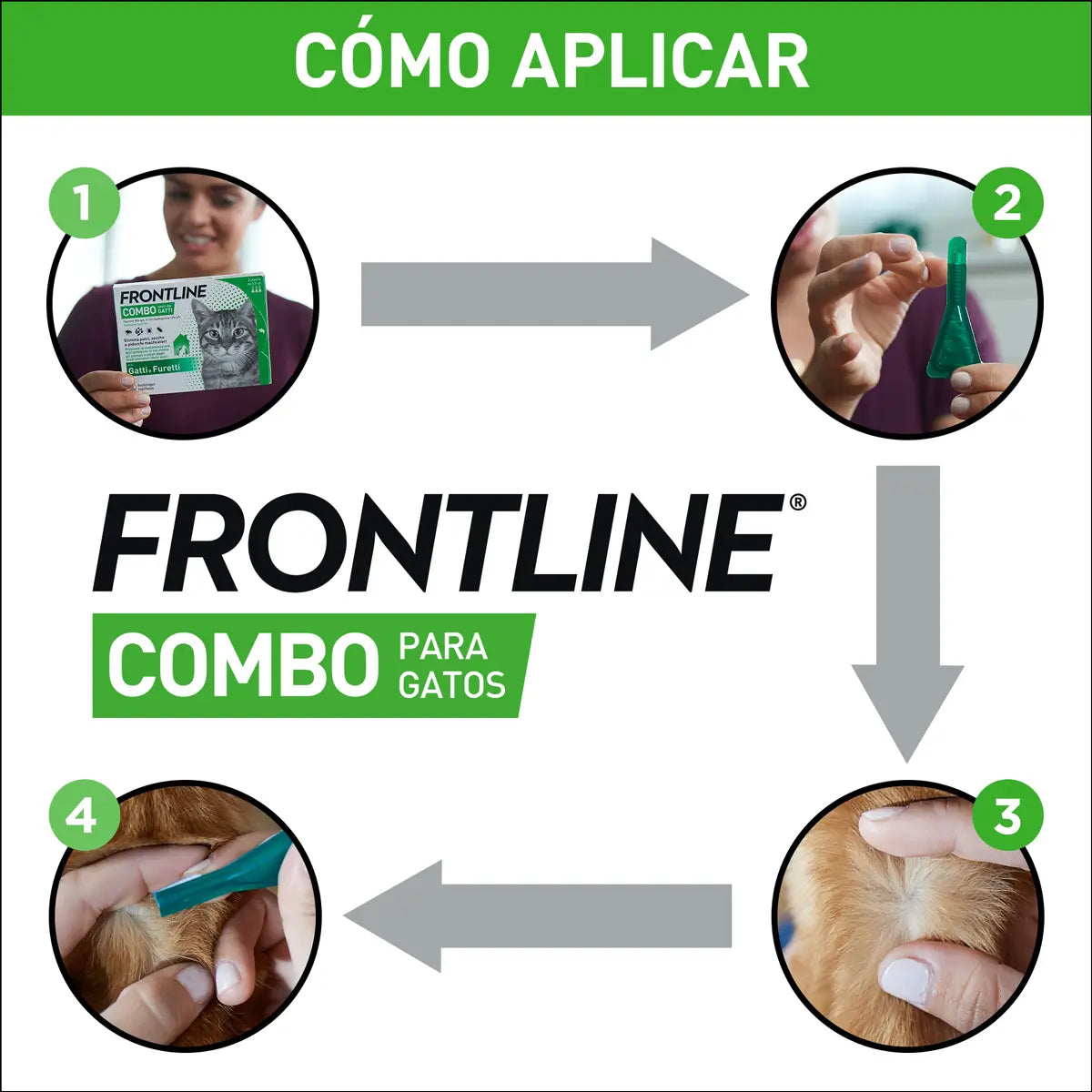 Frontline Combo pre mačky a fretky – Spot On, 6 pipiet po 0,5 ml