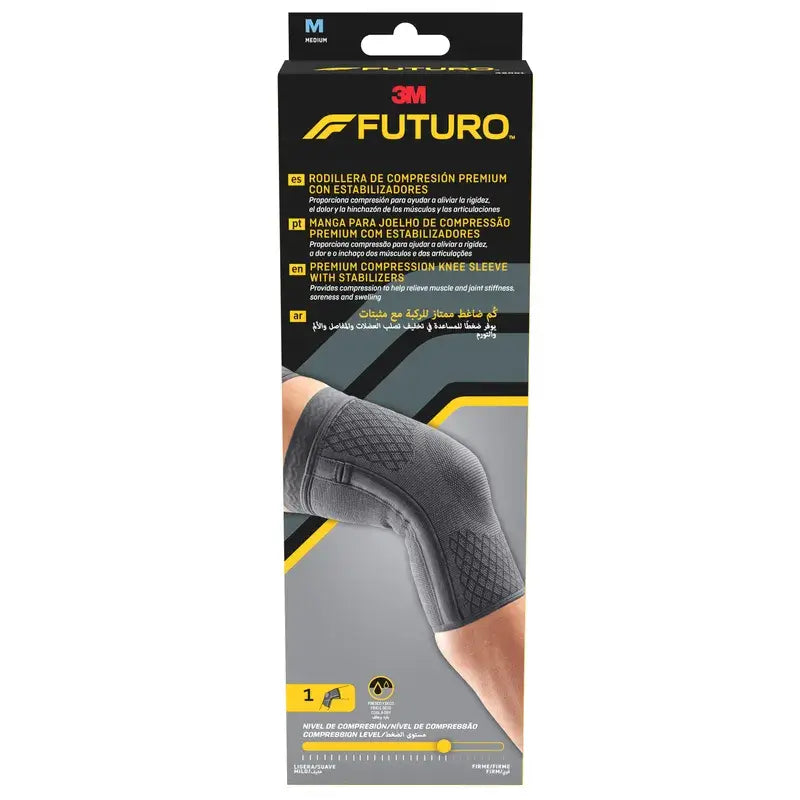 Futuro™ Prémiová kompresná kolenná ortéza so stabilizátormi, veľkosť M (36,8 – 43,1 cm), 1 ks