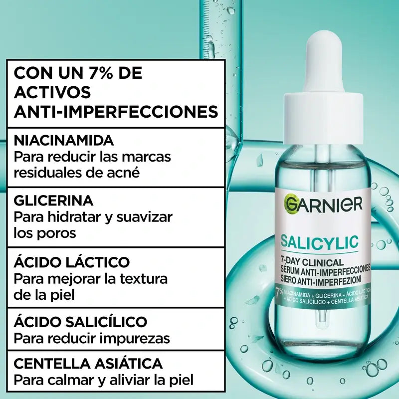 Garnier Anti-Acne Pure Active Salicylic – sérum proti nedokonalostiam a čistiaci prípravok, 30 ml