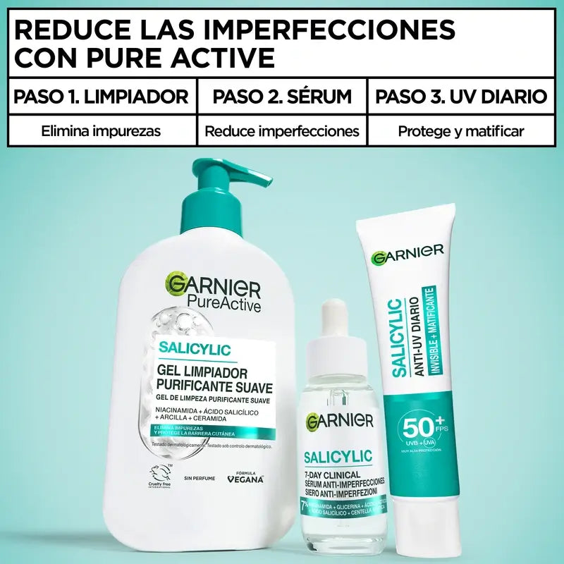 Garnier Anti-Acne Pure Active Salicylic – sérum proti nedokonalostiam a čistiaci prípravok, 30 ml