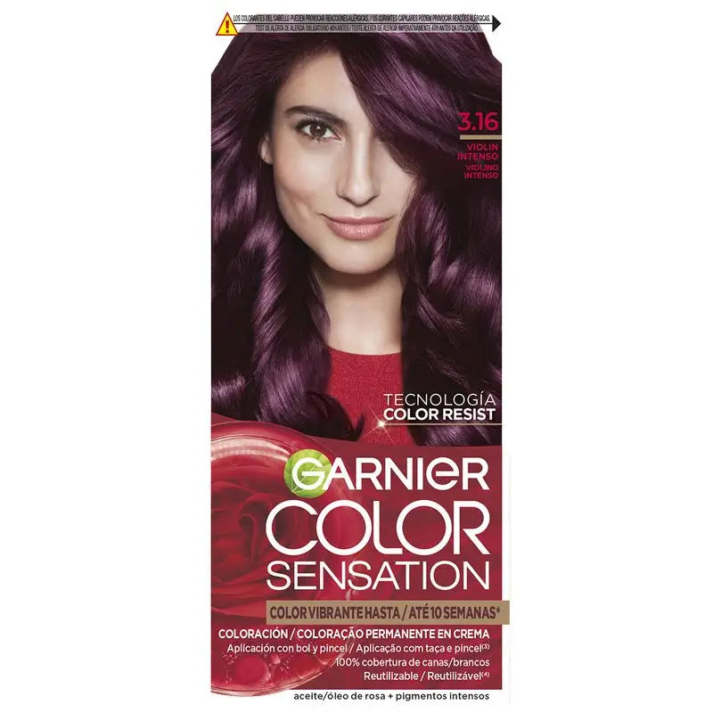 Garnier Color Sensation Trvalá farba v krémovej forme 3.16 Violin Intenso