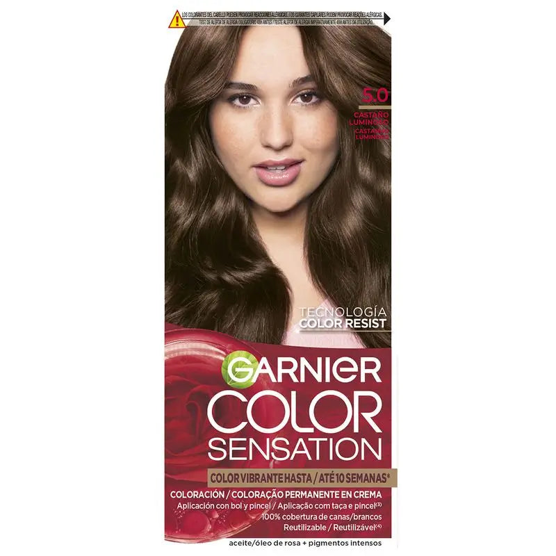 Garnier Color Sensation Trvalá krémová farba na vlasy 5.0 Kaštanová