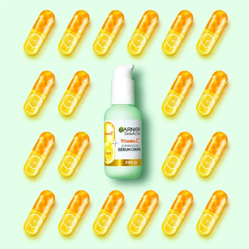 Garnier Krémové sérum s SPF 25. Vysoko koncentrované sérum s vitamínom C a slnečnou ochranou, 50 ml