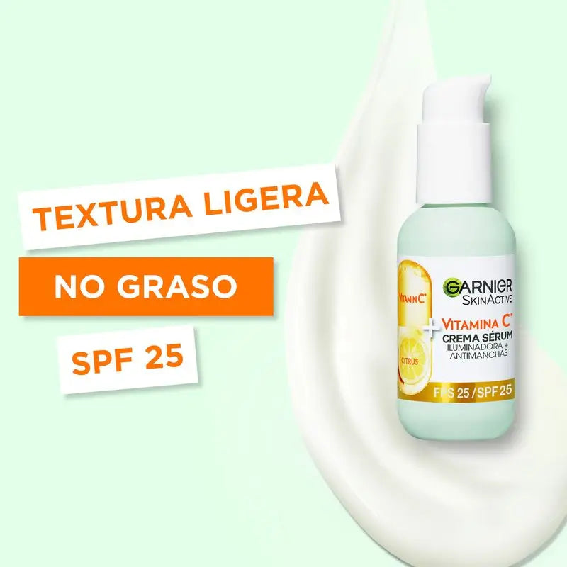 Garnier Krémové sérum s SPF 25. Vysoko koncentrované sérum s vitamínom C a slnečnou ochranou, 50 ml