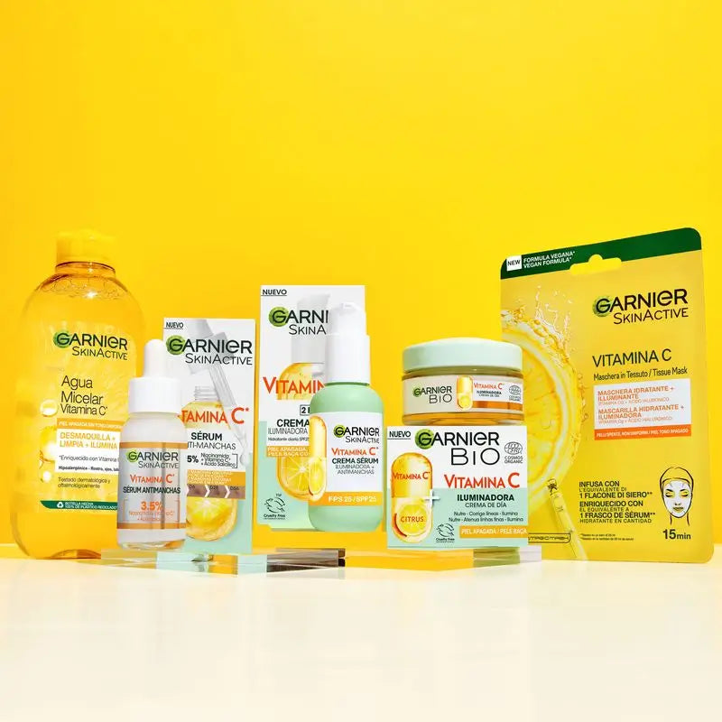 Garnier Krémové sérum s SPF 25. Vysoko koncentrované sérum s vitamínom C a slnečnou ochranou, 50 ml