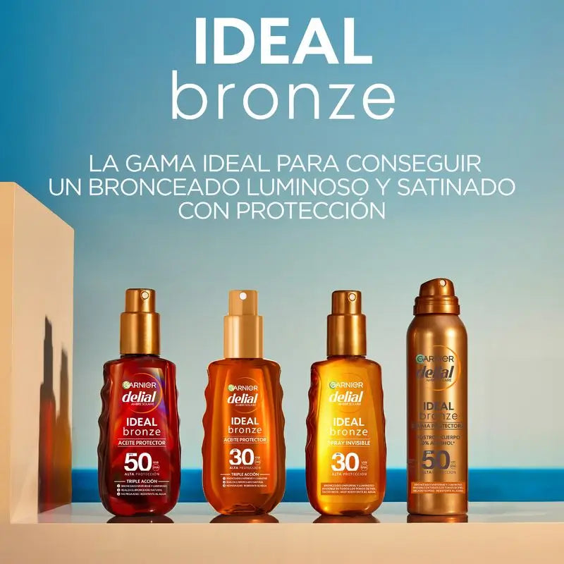 Garnier Delial Ochranný olej Ideal Bronze SPF 50 pre rovnomerné a žiarivé opálenie – 150 ml