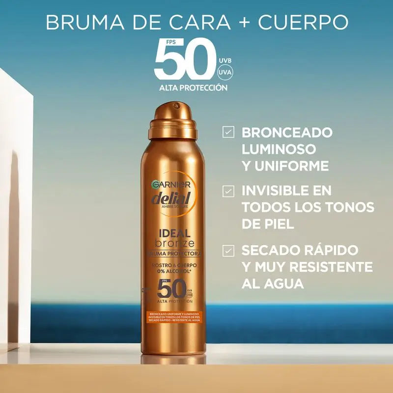 Garnier Delial Ideal Bronze Ochranný sprej SPF 50 150 ml